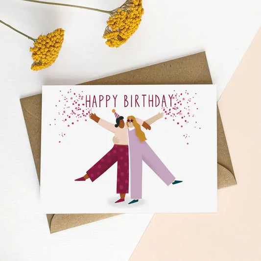 Happy Birthday Party Girls Card