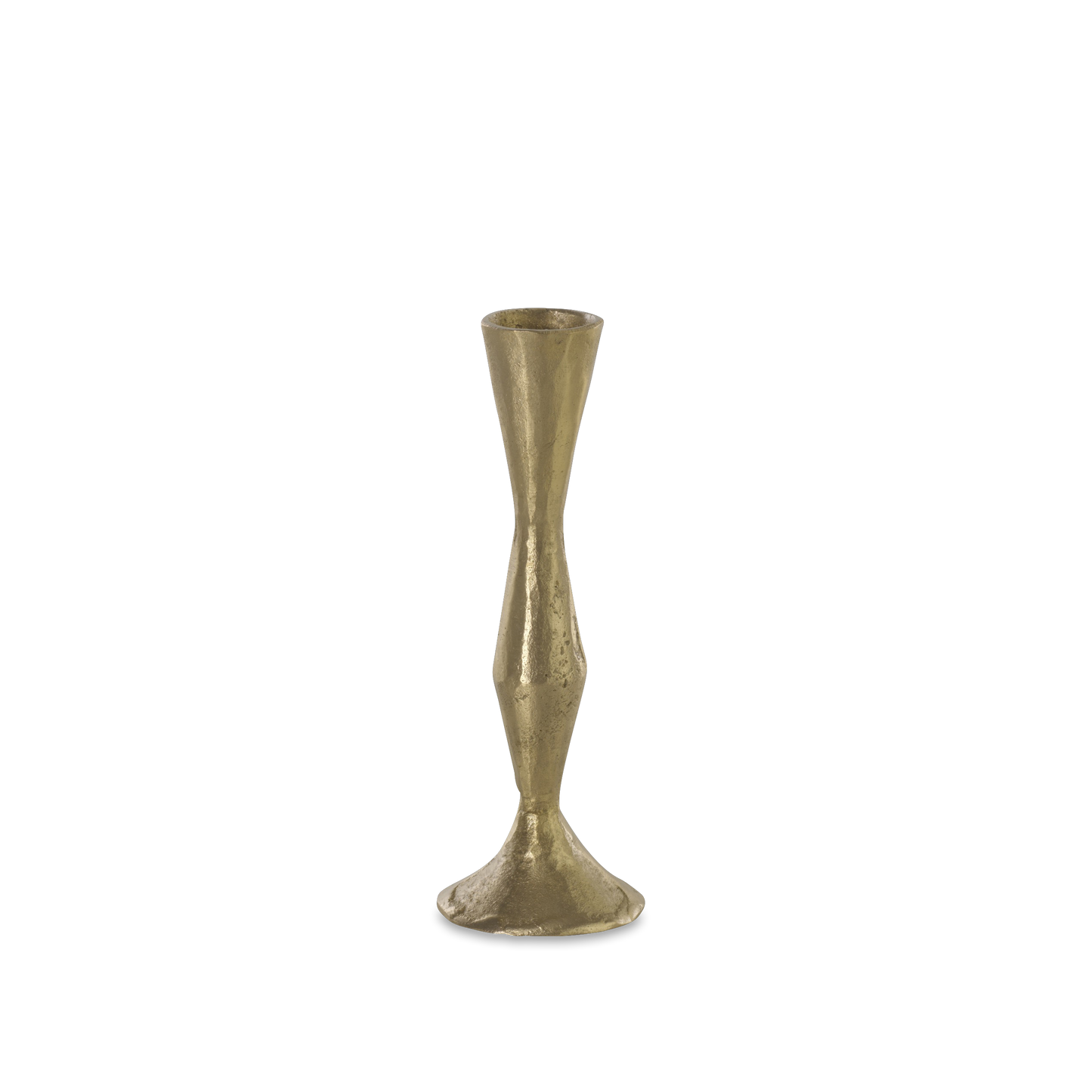 Brass Candlestick in Brushed Gold