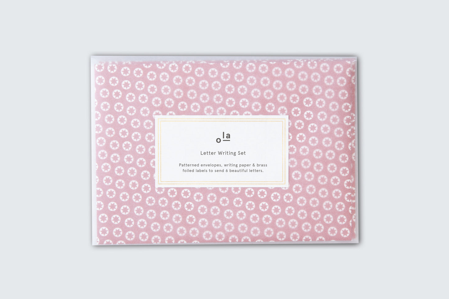 Ola Letter Writing Set - Tiny Stars print in Red