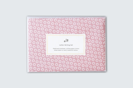 Ola Letter Writing Set - Tiny Stars print in Red