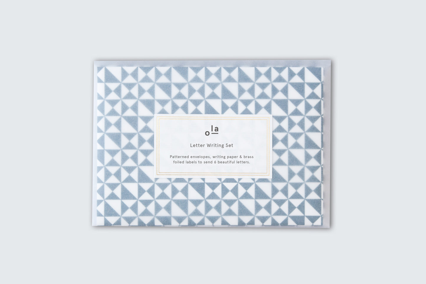 Ola Letter Writing Set - Kaffe print in Ultramarine Green