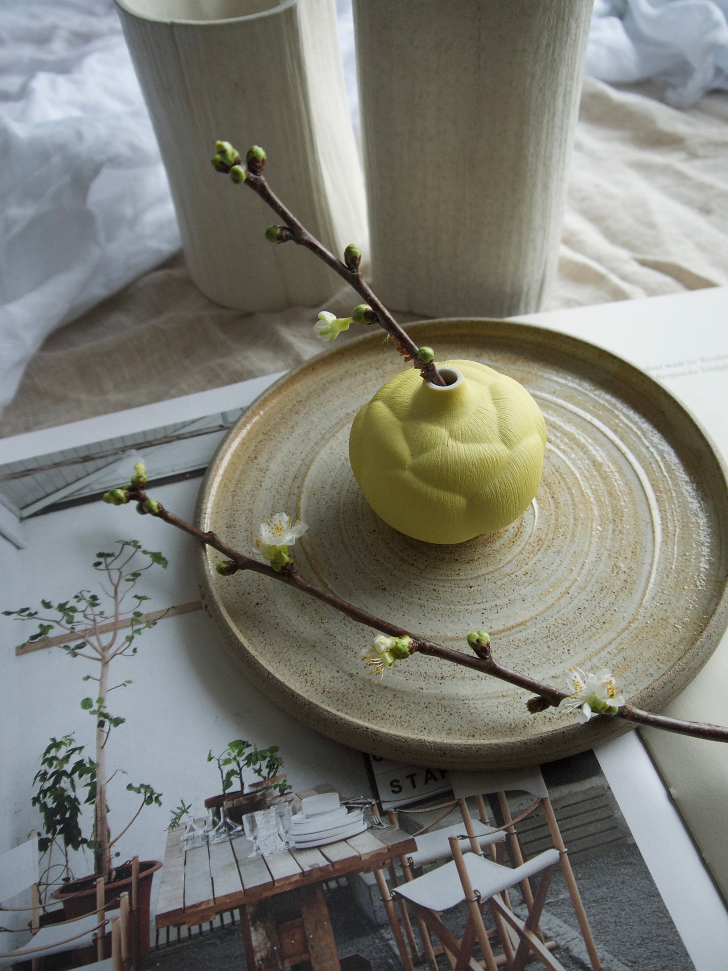 Lindform Flower Bud Vase - Yellow