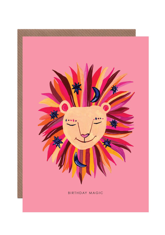 Magical Lion greetings card