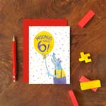 Six Years Crocodile Single Greeting Card