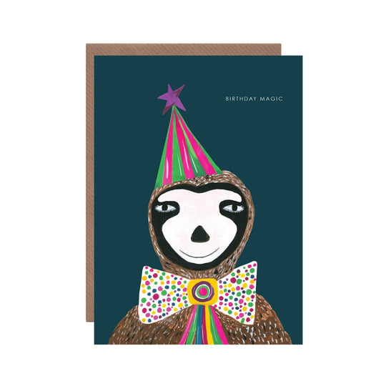 Magical Sloth greetings card