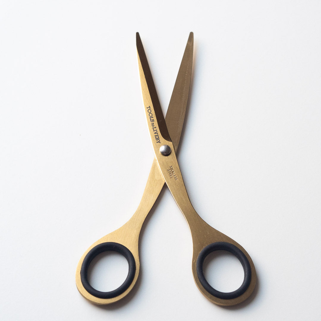 Gold Stainless Steel Scissors 6.5"