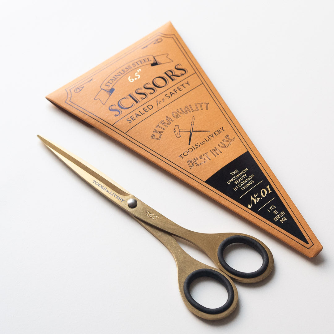 Gold Stainless Steel Scissors 6.5"