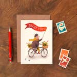 Thank you Bicycle Single Greeting Card