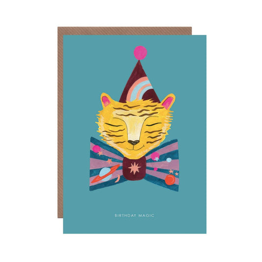 Magical Tiger greetings card