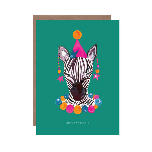Magical Zebra greetings card