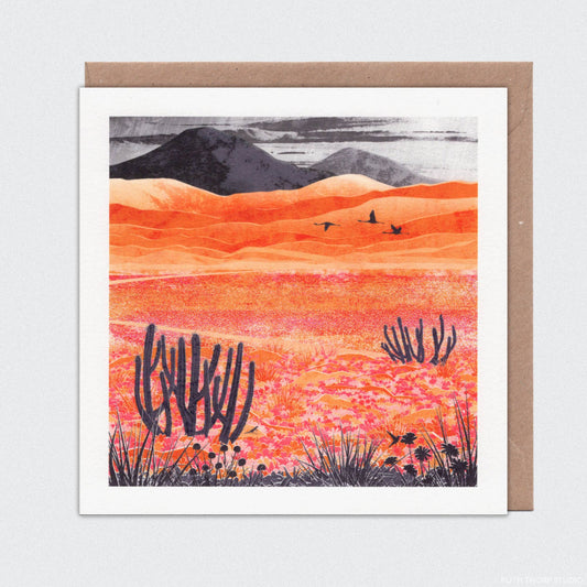 Desert Blooming Individual Greetings Card