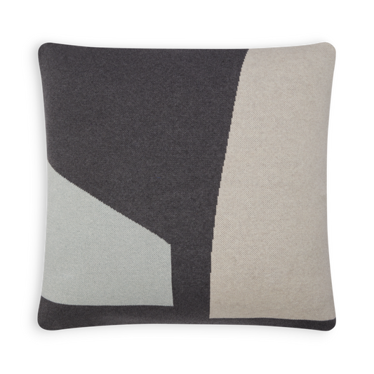 Cotton Knit Pillow/Cushion - Ilo Grey