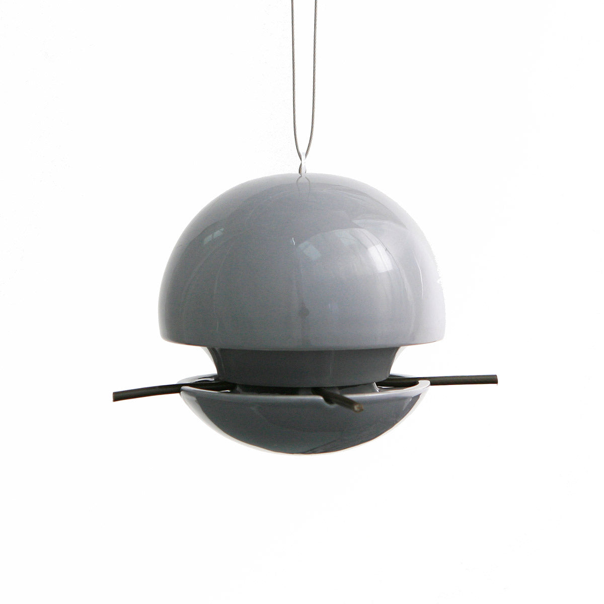 Birdball Seed Bird Feeder - Grey